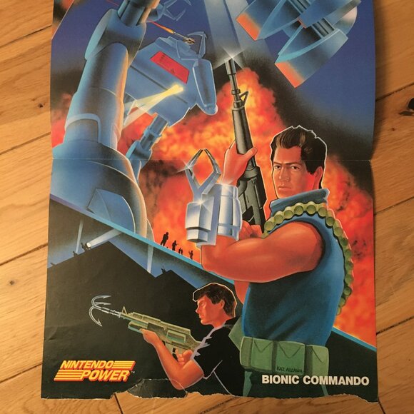 Retro 90s Bionic Commando Nintendo Power Magazine Poster - Picture 3 of 6